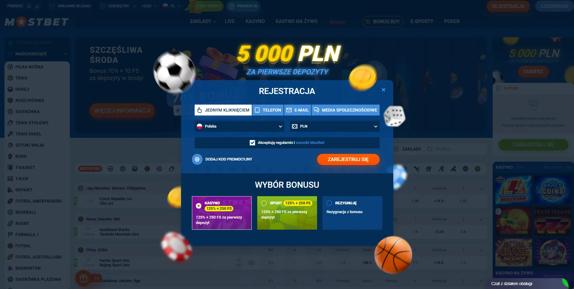Oferty powitalne dla nowych graczy Mostbet