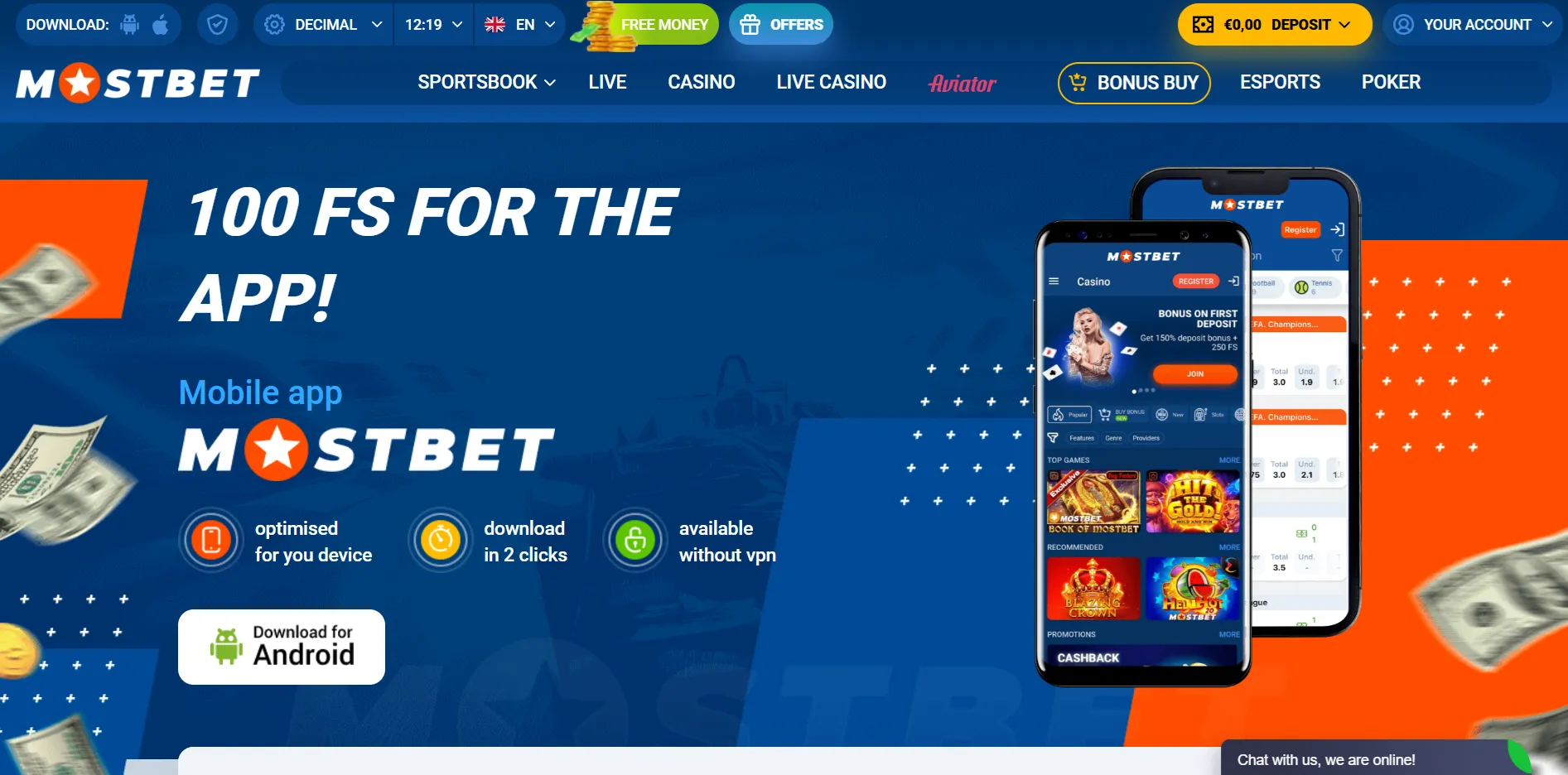 Mostbet app download за Android