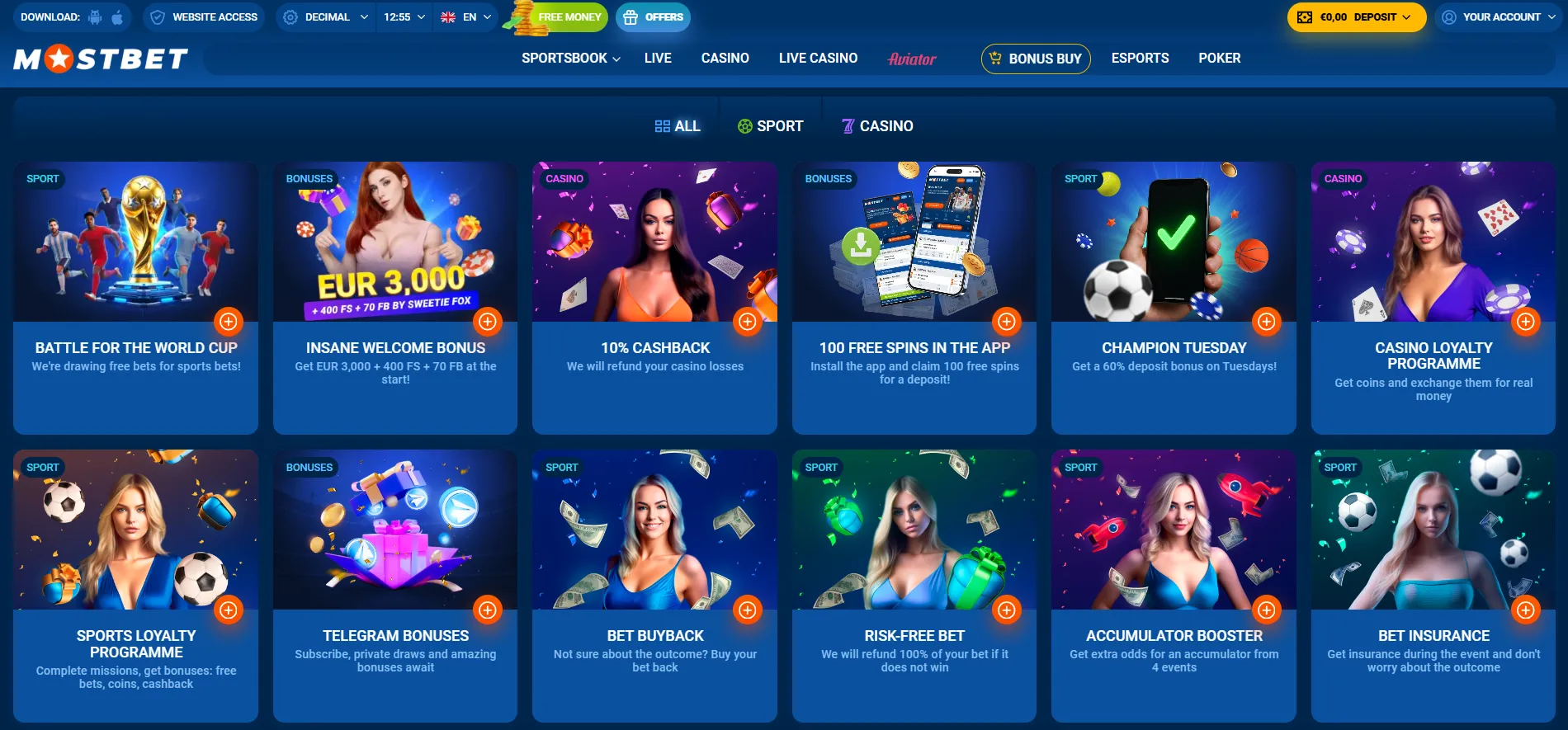Бонуси и Промоции в Mostbet Online