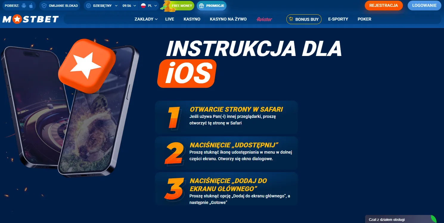 Instalacja Mostbet app na iOS - Mostbet aplikacja