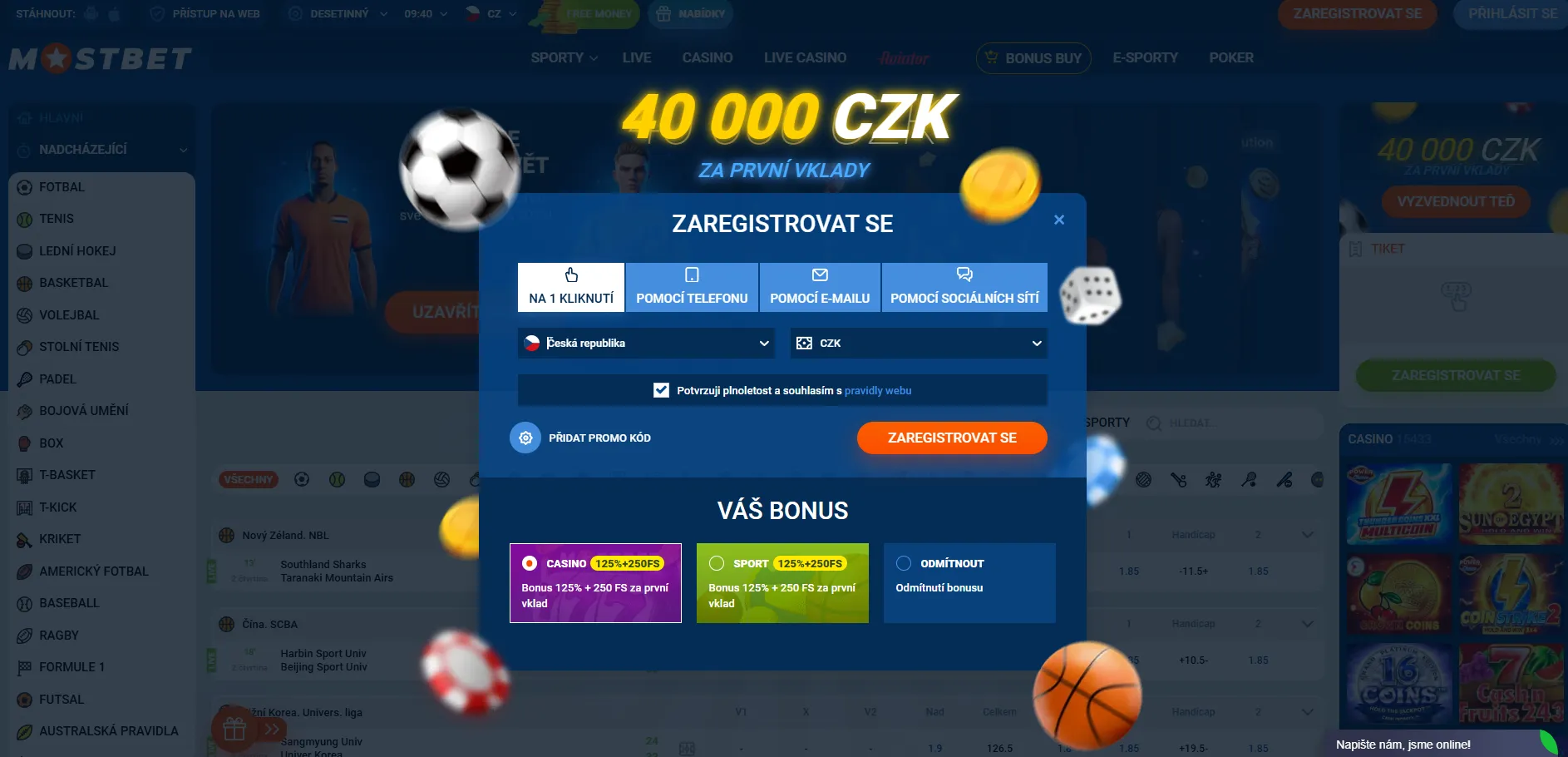 Ověření účtu Mostbet