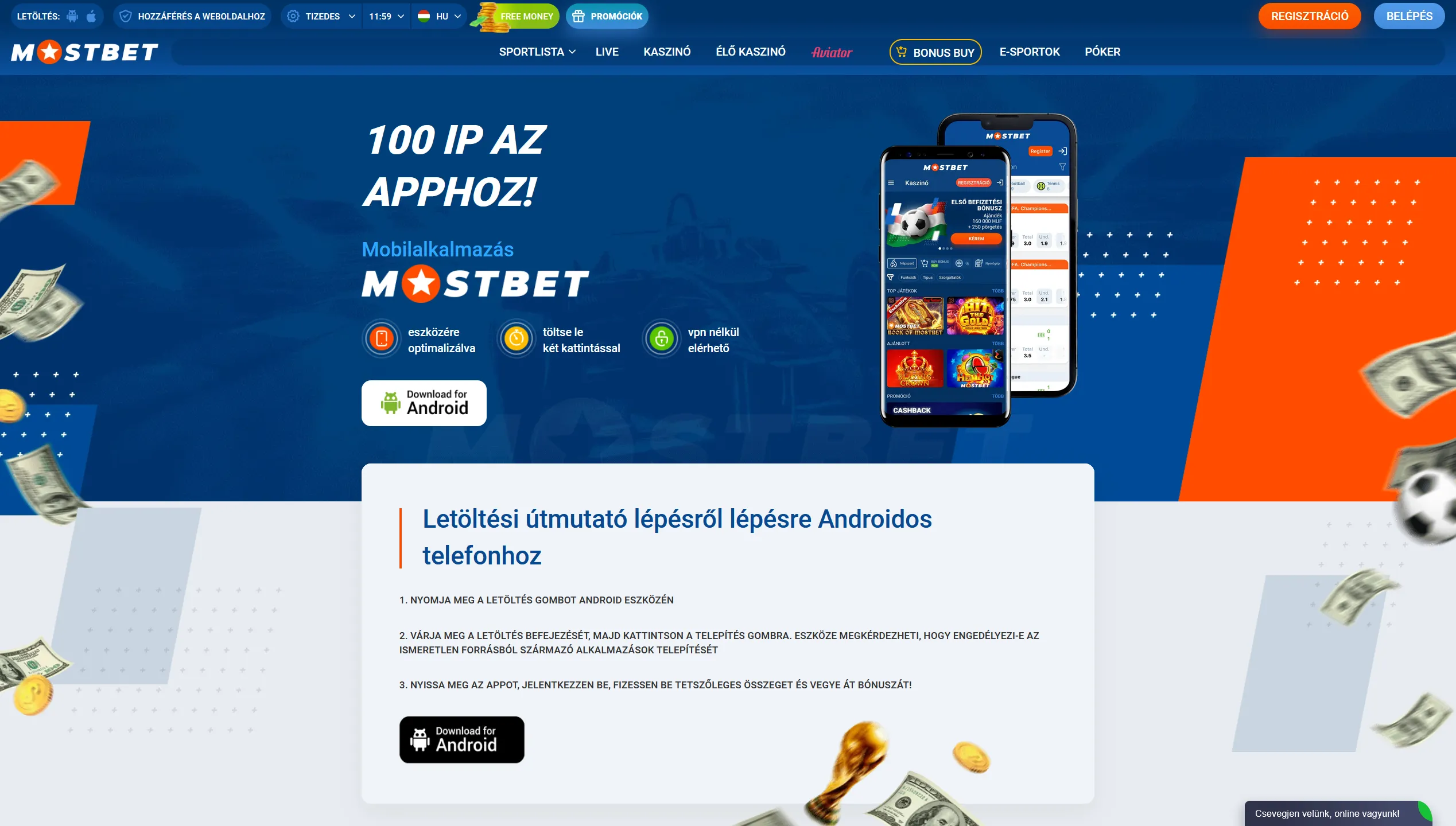 Mostbet App APK telepítési lépések Androidon